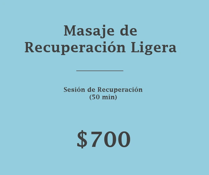 [REC_LIGERA] Masaje de Recuperacion Ligera (50min)