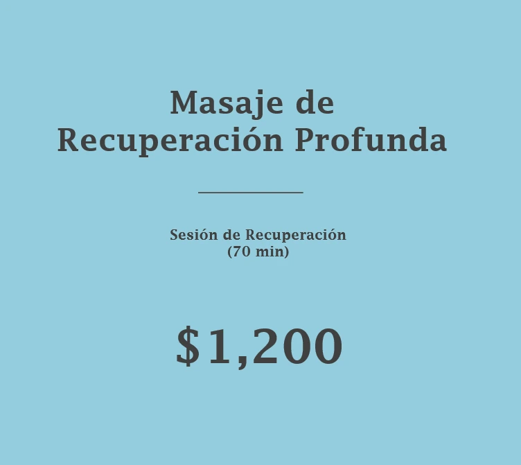 [DEEP_RECOVERY] Masaje de Recuperación Profunda (1 hora)